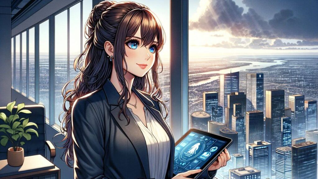 ESTJ女性　年齢: 26歳

職業: スタートアップ企業の共同創設者兼CEO

実績: 新しい技術を市場に導入し、業界内で注目される

環境: 都市部で活気あるビジネス環境に身を置く

性格: 野心的で果敢、リスクを恐れず挑戦するが、時にストレスを抱える

社交性: ネットワーキングが得意で、ビジネス関係者と広く交流

異性との関わり: 仕事が忙しいが、共通の価値観を持つ人との出会いを大切にする

人間関係: 信頼できるメンターや友人との関係を重視

趣味: フィットネス、読書、新しいビジネス書の学習