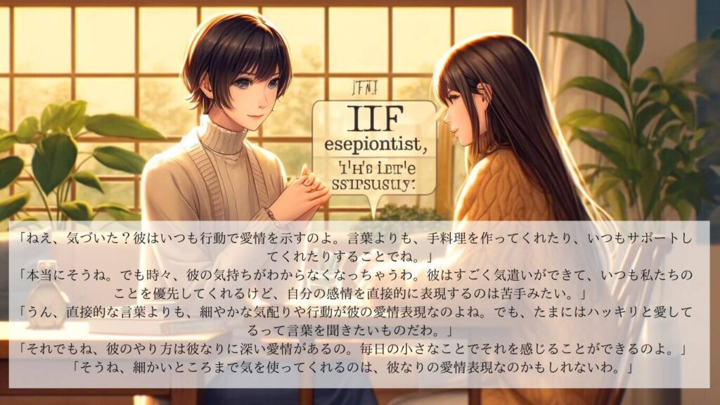 ISFJの愛情表現の場面別特徴