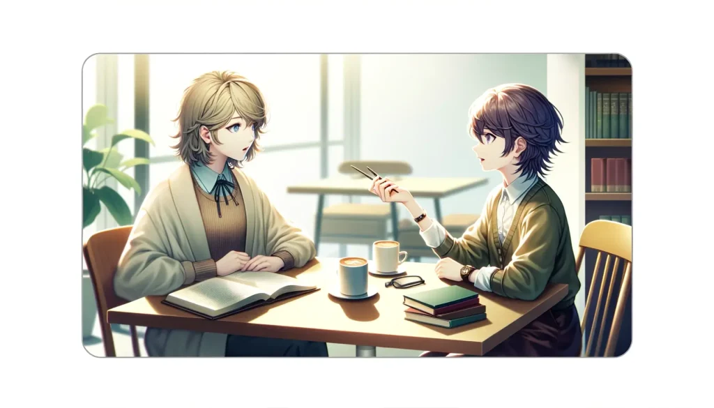 アヤ（INTJ）と仲良くなりたいマヤとアヤの友人のカナの会話