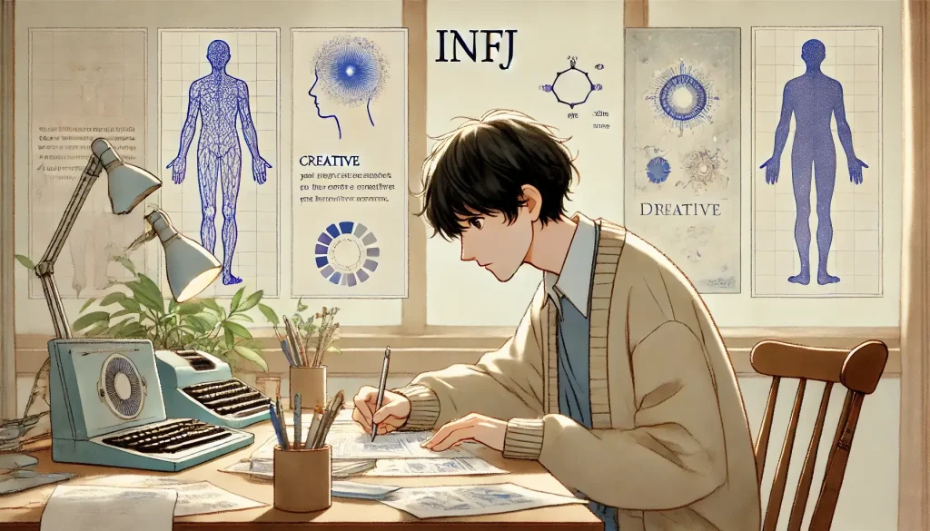 仕事に集中するINFJ